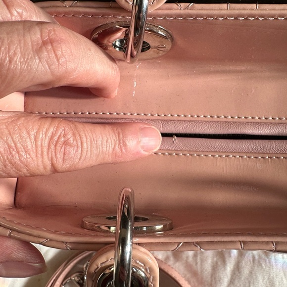 Dior Patent Cannage Medium Lady Dior Pink-COA included - Picture 15 of 16